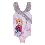 Disney Frozen Princess Anna UPF 50+ V-neck One Piece Bathing Suit Toddler to Little Kid